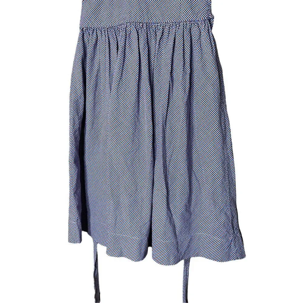 Vintage Strasburg Girls Blue and Red Plaid Balloon Print‎ Long Dress Size 8